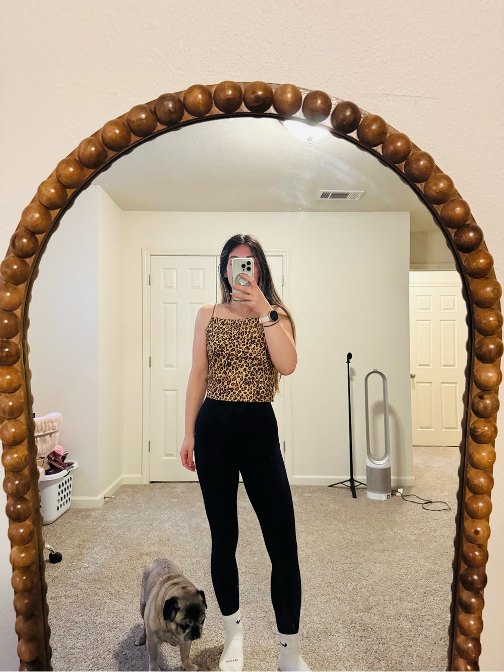 NWT Zara Leopard Print Satin Cami Top Size Small Adjustable Straps